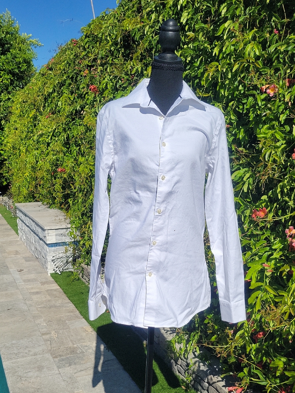 Banana Republic Classic White Button Down Shirt S